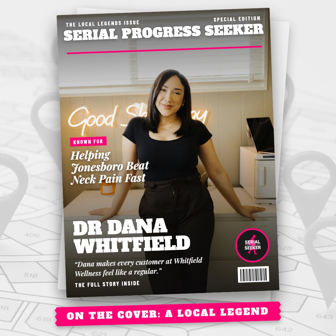 Magazine cover template: Dr Dana Whitfield on the cover of The Local Legends Issue